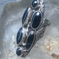 Vintage onyx ring Long Southwestern size 6.75 Sterling silver women