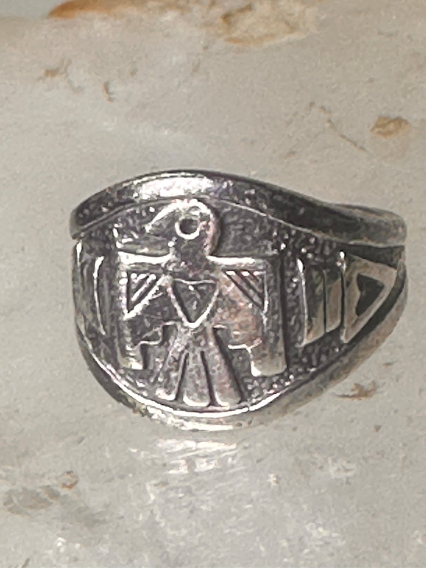 Phoenix ring Thunderbird WM  band size 4.75 sterling silver women girls pinky