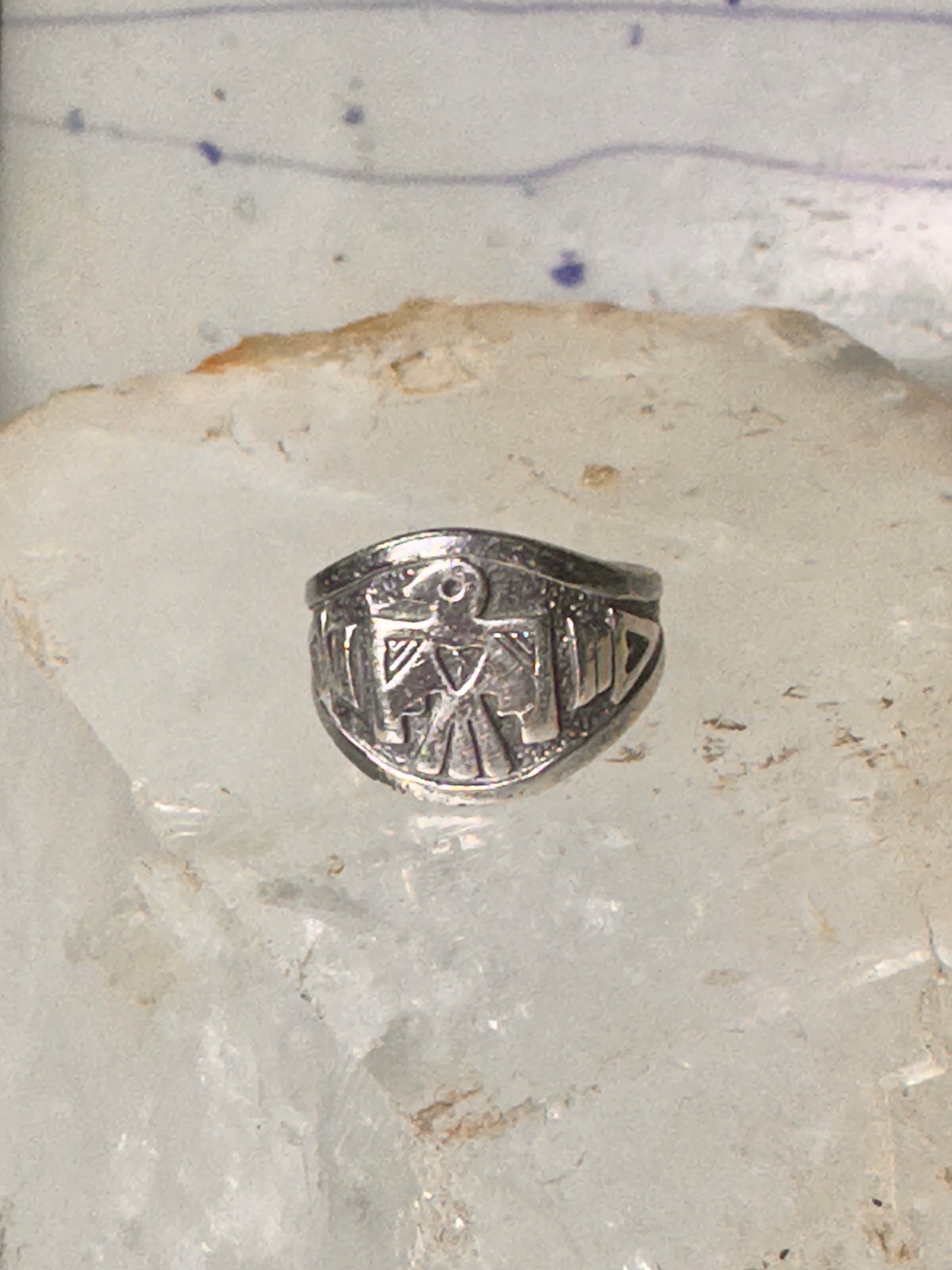 Phoenix ring Thunderbird WM  band size 4.75 sterling silver women girls pinky