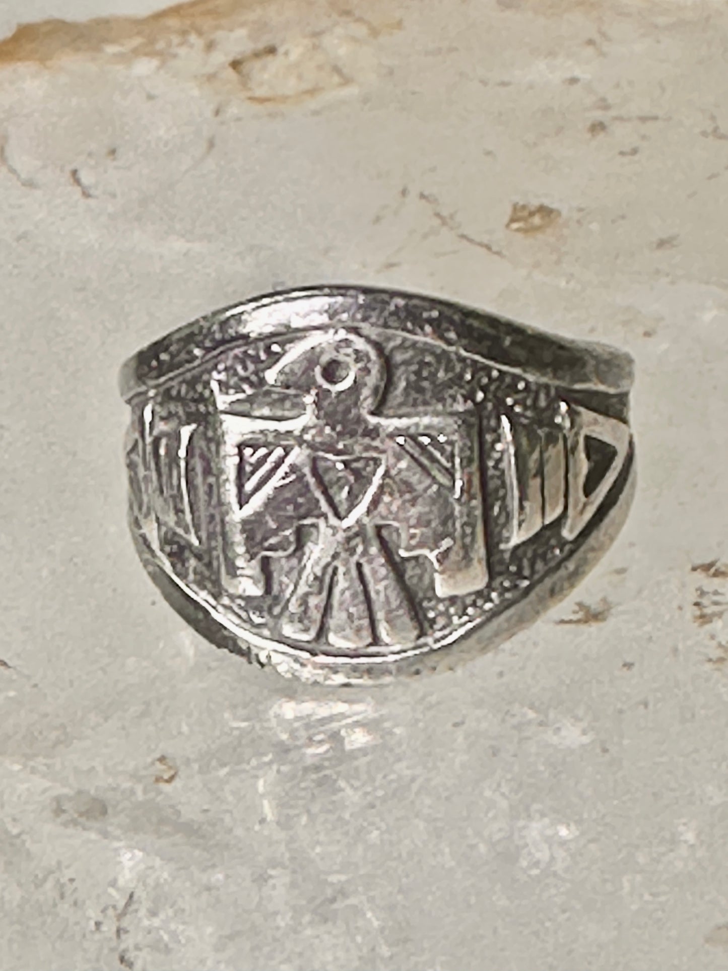 Phoenix ring Thunderbird WM  band size 4.75 sterling silver women girls pinky