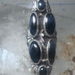 Vintage onyx ring Long Southwestern size 6.75 Sterling silver women