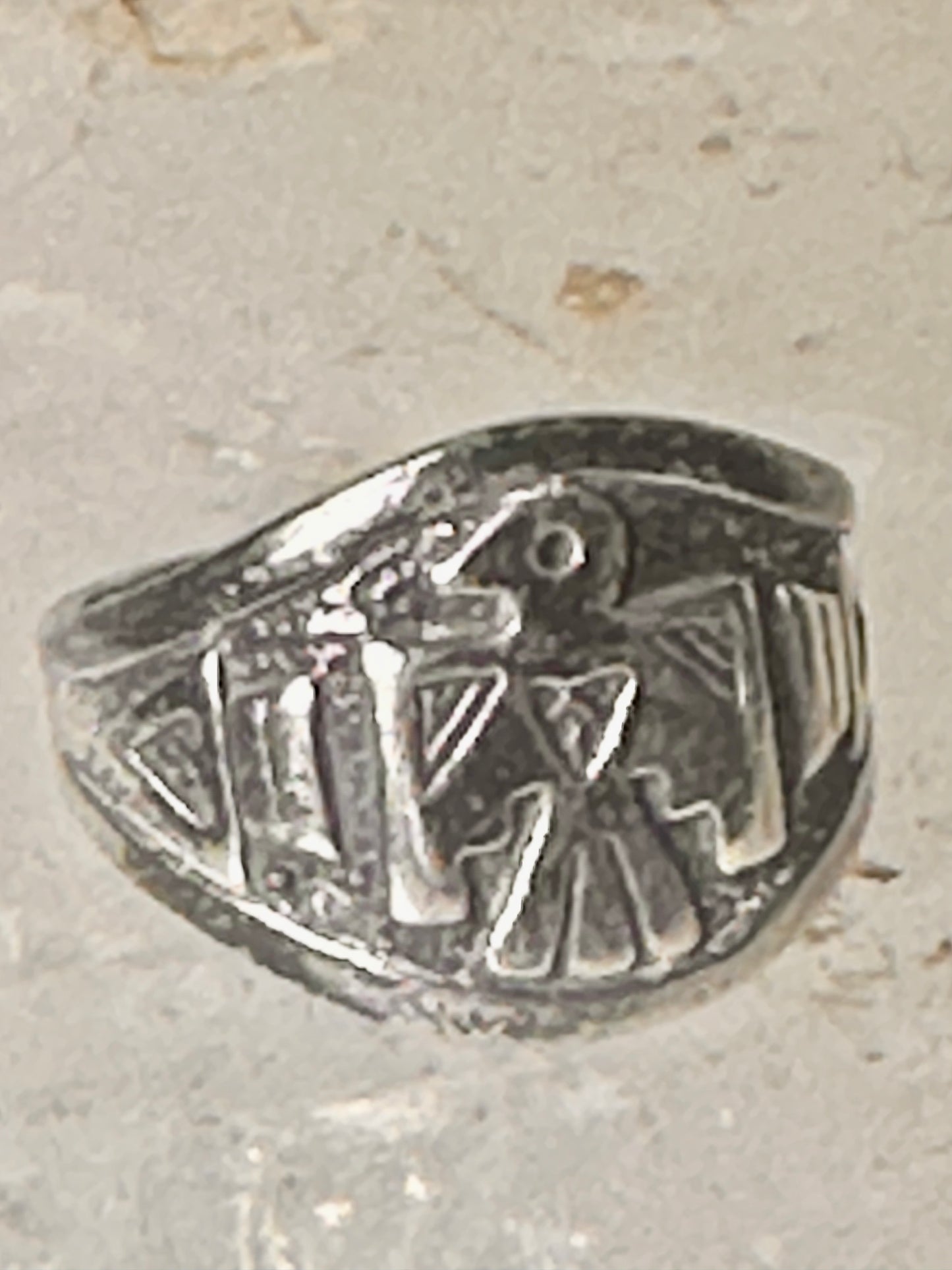 Phoenix ring Thunderbird WM  band size 4.75 sterling silver women girls pinky