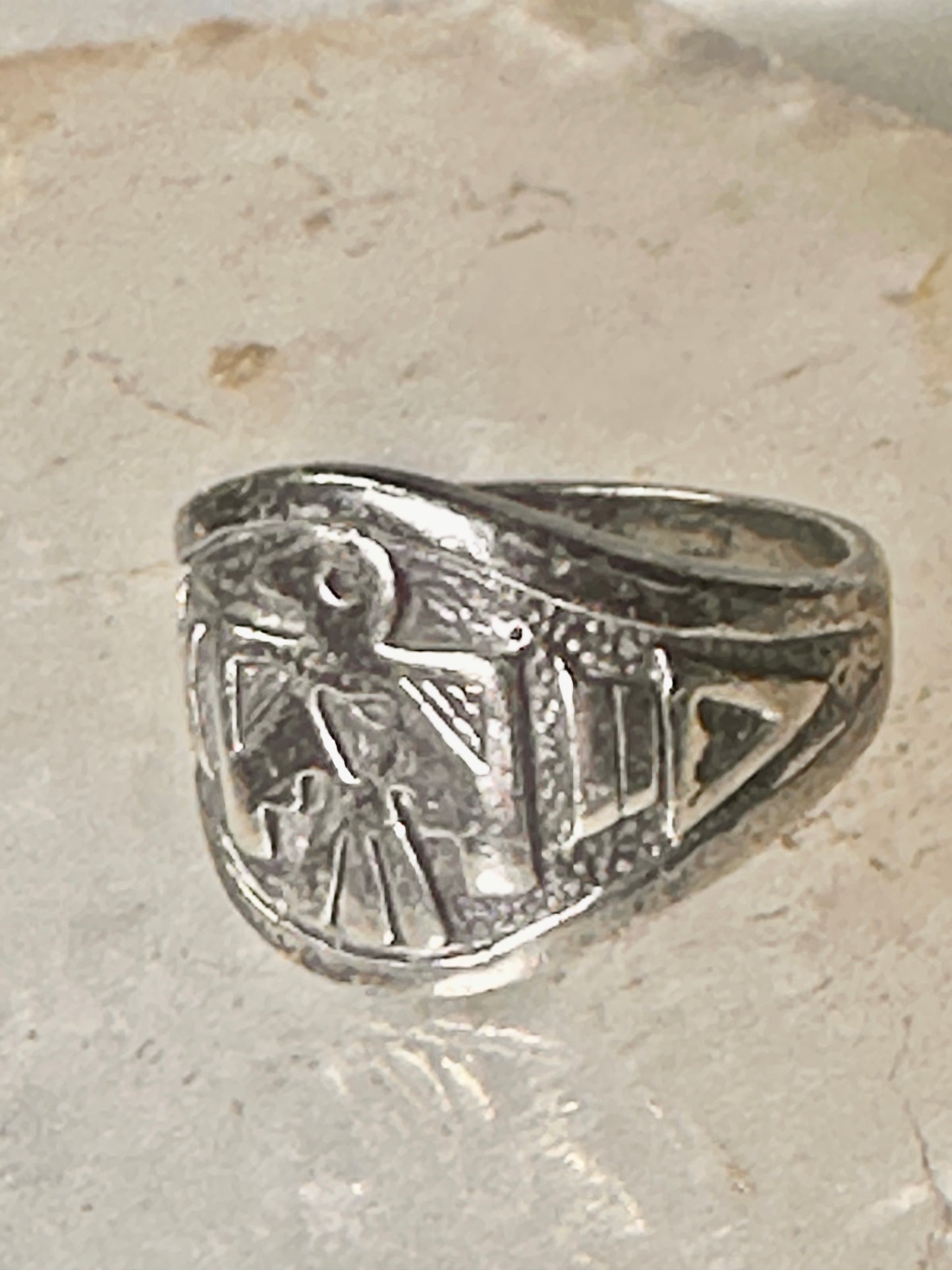 Phoenix ring Thunderbird WM  band size 4.75 sterling silver women girls pinky