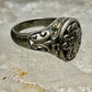 Poison ring Cross religious band Size 6.50 Sterling Silver  women