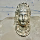 Vintage lady face ring size 6.25 sterling silver women