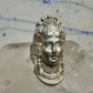 Vintage lady face ring size 6.25 sterling silver women
