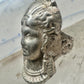 Vintage lady face ring size 6.25 sterling silver women