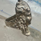 Vintage lady face ring size 6.25 sterling silver women