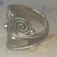 Vintage ring Cigar band Mexico spiral rope design size 6.25 Sterling silver women girls