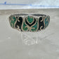 Vintage turquoise chip ring Mexico band size 6.25 sterling silver women