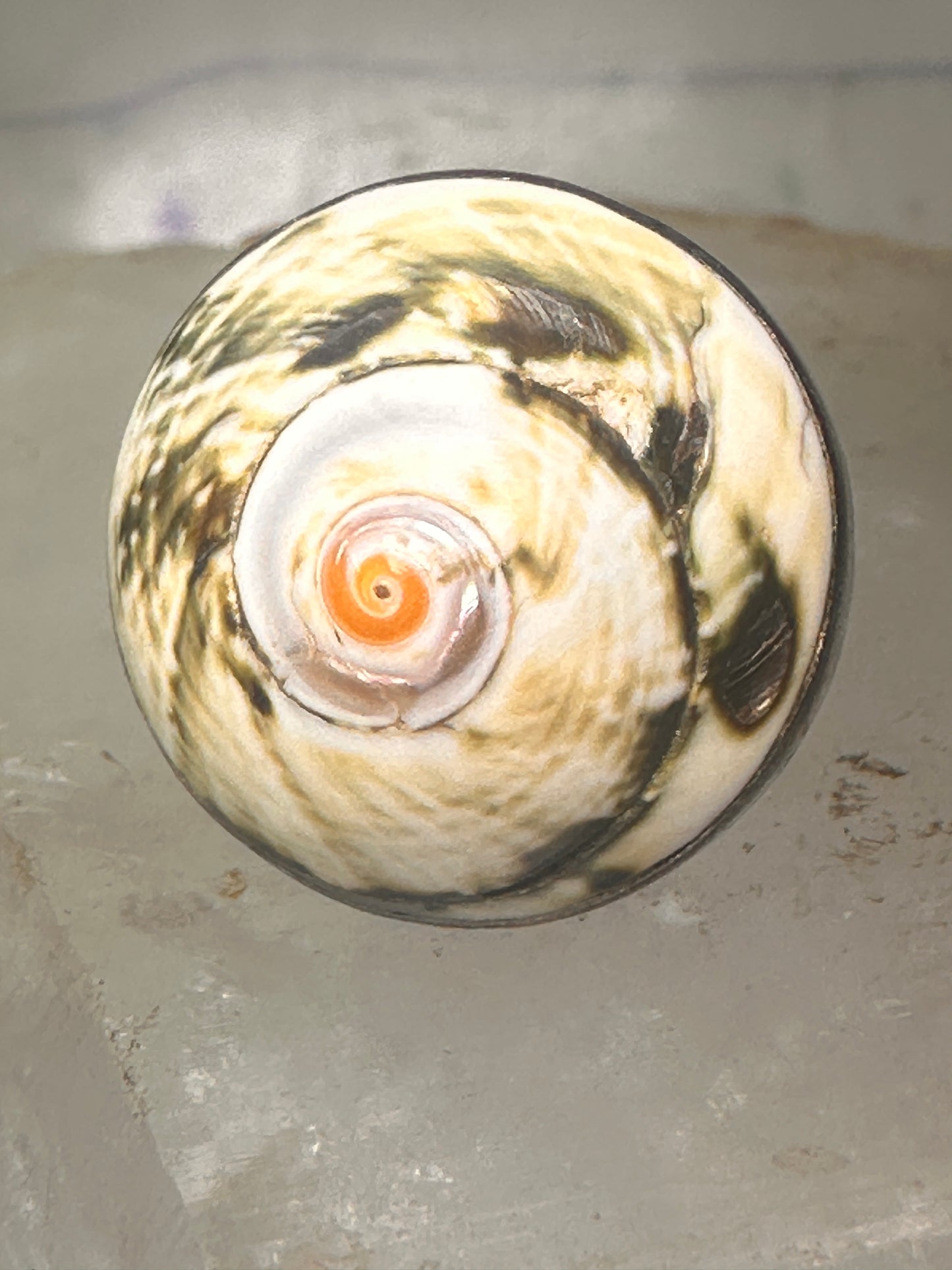 Vintage Shell ring snail band size 5.2 sterling silver women girls pinky