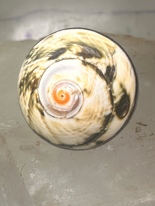 Vintage Shell ring snail band size 5.2 sterling silver women girls pinky