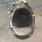 Vintage frog and naked lady ring heavy with green stone size 5 Sterling silver women