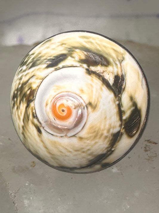 Vintage Shell ring snail band size 5.2 sterling silver women girls pinky