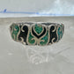 Vintage turquoise chip ring Mexico band size 6.25 sterling silver women