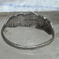 Vintage turquoise chip ring Mexico band size 6.25 sterling silver women