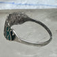 Vintage turquoise chip ring Mexico band size 6.25 sterling silver women