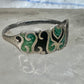 Vintage turquoise chip ring Mexico band size 6.25 sterling silver women