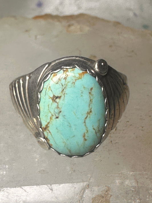 Navajo ring turquoise band size 13.5 sterling silver women men