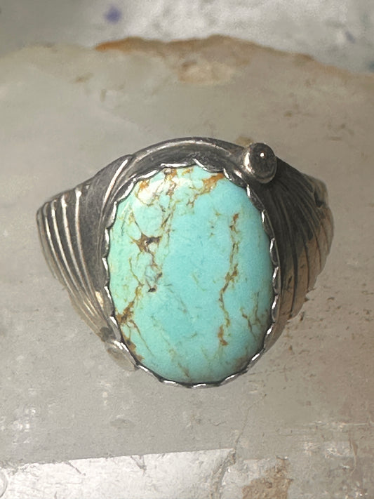 Navajo ring turquoise band size 13.5 sterling silver women men
