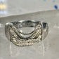 Harley Davidson ring biker chain pinky band size 5.50 sterling silver women
