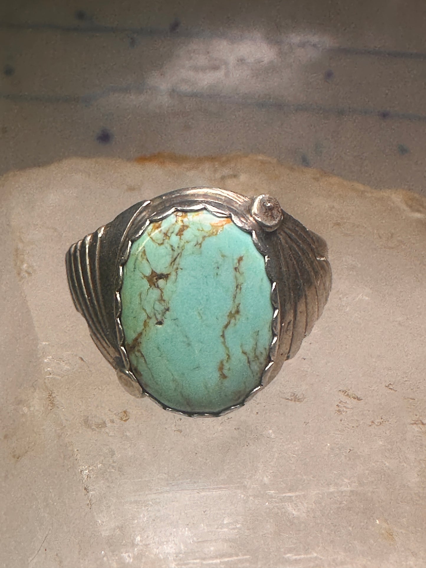 Navajo ring turquoise band size 13.5 sterling silver women men