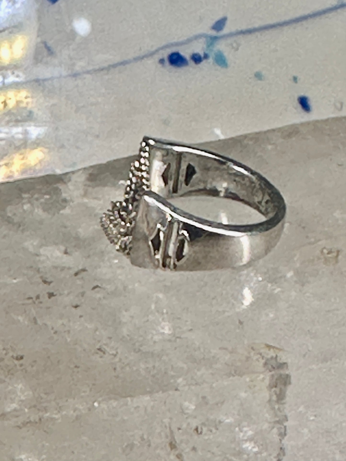 Harley Davidson ring biker chain pinky band size 5.50 sterling silver women