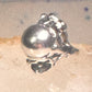 Art Deco ring ball orb band size 4.50 sterling silver women girls pinky