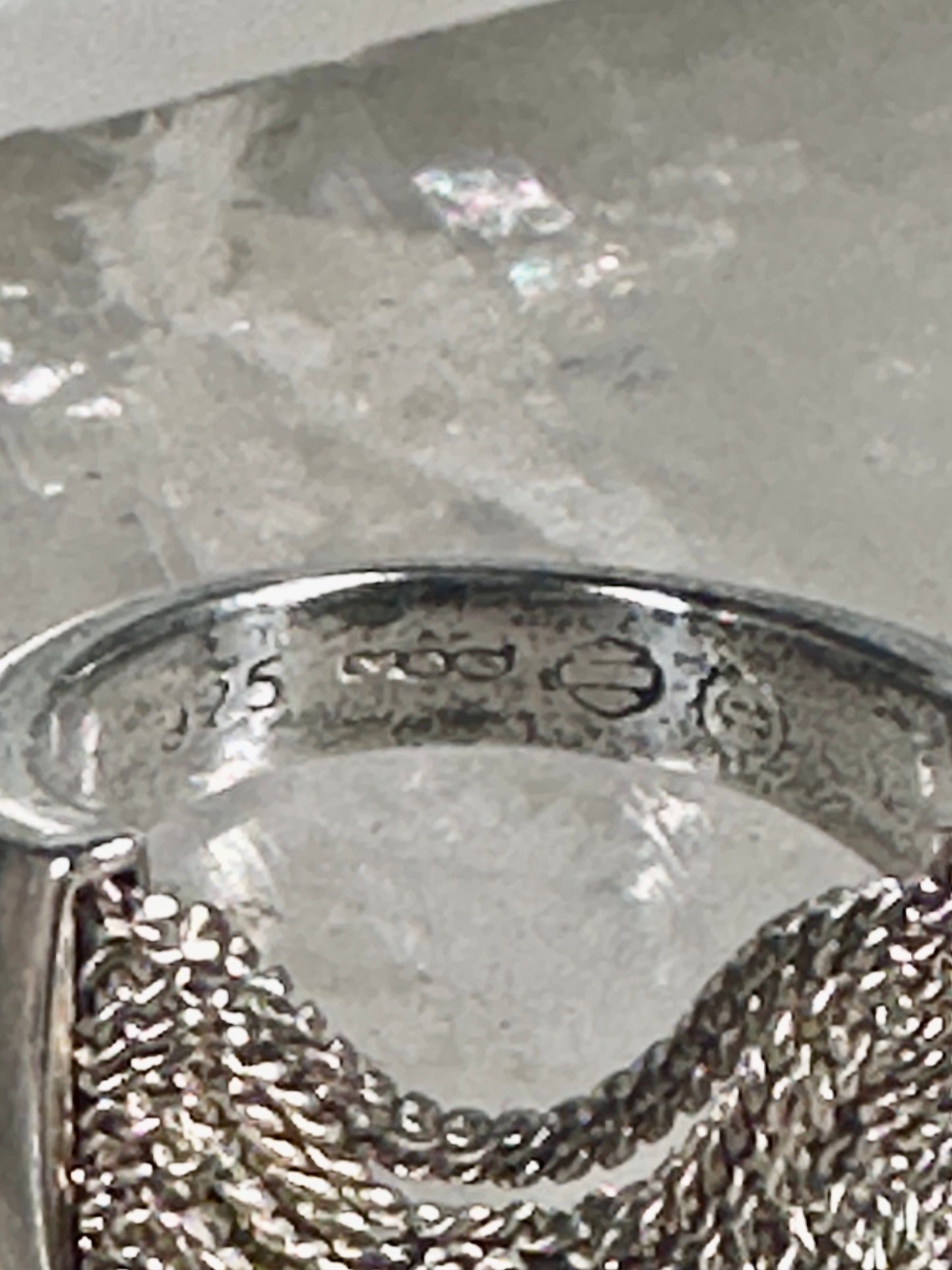 Harley Davidson ring biker chain pinky band size 5.50 sterling silver women