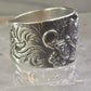 Butterfly ring Paz cigar band floral flowers Israel size 7 sterling silver women