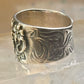 Butterfly ring Paz cigar band floral flowers Israel size 7 sterling silver women