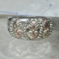 Black Hills gold ring leaves wedding band size 7.5 sterling silver women men