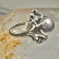 Art Deco ring ball orb band size 4.50 sterling silver women girls pinky