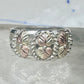 Black Hills gold ring leaves wedding band size 7.5 sterling silver women men