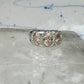 Black Hills gold ring leaves wedding band size 7.5 sterling silver women men