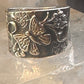 Butterfly ring Paz cigar band floral flowers Israel size 7 sterling silver women