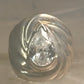 Vintage cz ring cigar band cocktail pinky size 4.75 Sterling silver women