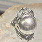 Art Deco ring ball orb band size 4.50 sterling silver women girls pinky