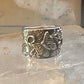 Butterfly ring Paz cigar band floral flowers Israel size 7 sterling silver women