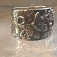 Butterfly ring Paz cigar band floral flowers Israel size 7 sterling silver women
