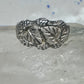Black Hills gold ring leaves wedding band size 7.5 sterling silver women men