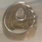 Vintage cz ring cigar band cocktail pinky size 4.75 Sterling silver women