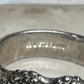 Black Hills gold ring leaves wedding band size 7.5 sterling silver women men