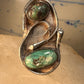 Snake Ring Navajo turquoise double snakes leaf size 9  sterling silver women men