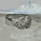 Black Hills gold ring leaves wedding band size 7.5 sterling silver women men