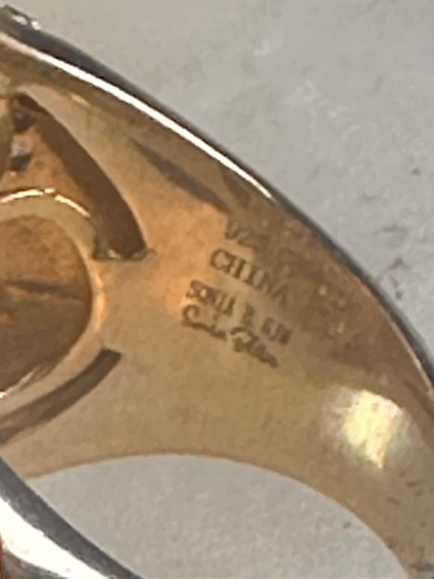 Face ring Sonia Bitton band CZ size 6 sterling silver women As Is