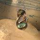 Snake Ring Navajo turquoise double snakes leaf size 9  sterling silver women men