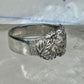 Black Hills gold ring leaves wedding band size 7.5 sterling silver women men