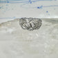 Black Hills gold ring leaves wedding band size 7.5 sterling silver women men