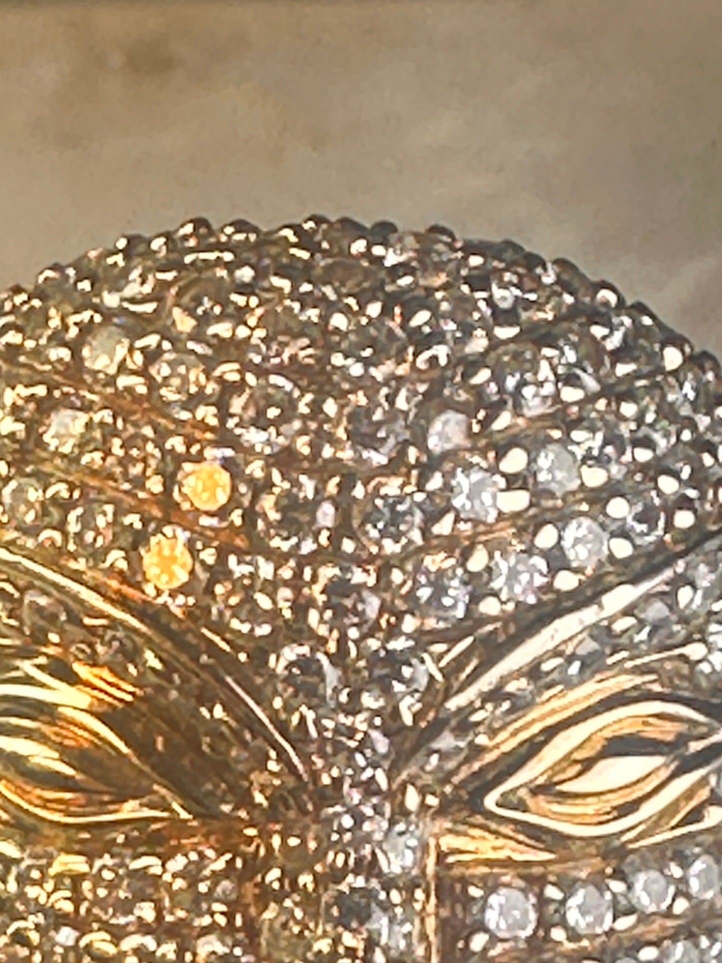 Face ring Sonia Bitton band CZ size 6 sterling silver women As Is